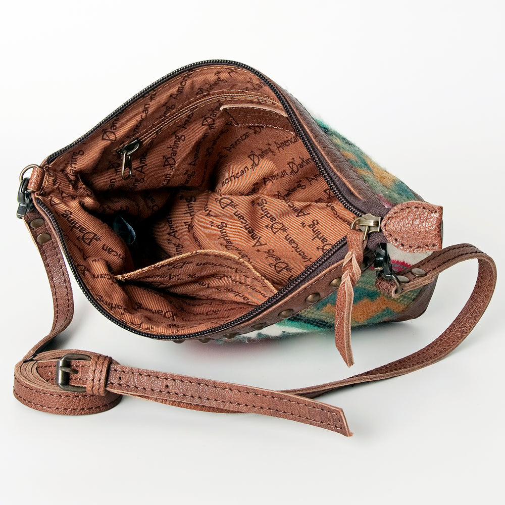American Darling Saddle Blanket Genuine Leather Women Bag Western Handbag Purse