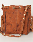 American Darling Bucket Hair On Genuine Leather Women Bag Western Handbag Purse
