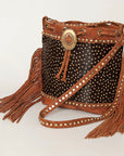 American Darling Bucket Hair On Genuine Leather Women Bag Western Handbag Purse