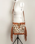 American Darling Bucket Hair On Genuine Leather Women Bag Western Handbag Purse