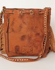 American Darling Bucket Hair On Genuine Leather Women Bag Western Handbag Purse