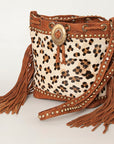 American Darling Bucket Hair On Genuine Leather Women Bag Western Handbag Purse