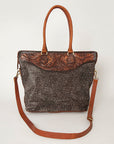 American Darling Tote Hand Tooled Hair On Genuine Leather Women Bag Western Handbag Purse