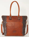 American Darling Tote Hand Tooled Hair On Genuine Leather Women Bag Western Handbag Purse