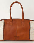 American Darling Duffel Hand Tooled Hair On Genuine Leather Women Bag Western Handbag Purse