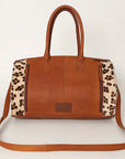 American Darling Duffel Hand Tooled Hair On Genuine Leather Women Bag Western Handbag Purse