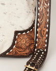 American Darling Tote Hand Tooled Hair On Genuine Leather Women Bag Western Handbag Purse