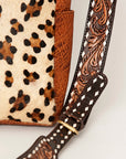 American Darling Tote Hand Tooled Hair On Genuine Leather Women Bag Western Handbag Purse