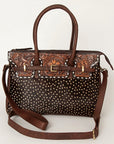 American Darling Tote Hand Tooled Hair On Genuine Leather Women Bag Western Handbag Purse