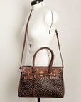American Darling Tote Hand Tooled Hair On Genuine Leather Women Bag Western Handbag Purse