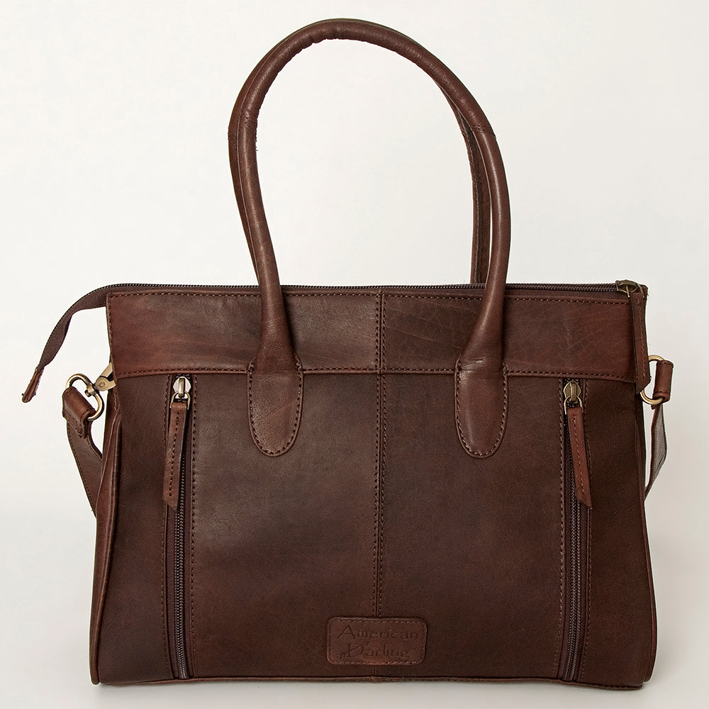 American Darling Tote Hand Tooled Hair On Genuine Leather Women Bag Western Handbag Purse