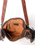 American Darling Cross Body Hand Tooled Hair On Genuine Leather Women Bag Western Handbag Purse