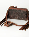 American Darling GIBGX283 Crocodile Embossed Genuine Leather Women Bag Western Handbag Purse