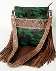 ADBGS192W American Darling Hand Tooled Hair On Genuine Leather Women Bag Western Handbag Purse