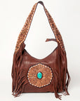 American Darling ADBGA219B Tote Hand Tooled Genuine Leather women bag western handbag purse