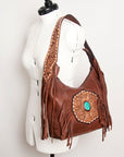 American Darling ADBGA219B Tote Hand Tooled Genuine Leather women bag western handbag purse