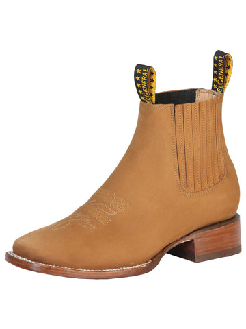 El General Square Toe Ankle Boot - Nobuck Gold 126190