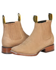 El General Square Toe Ankle Boot - Nobuck Sand 126197