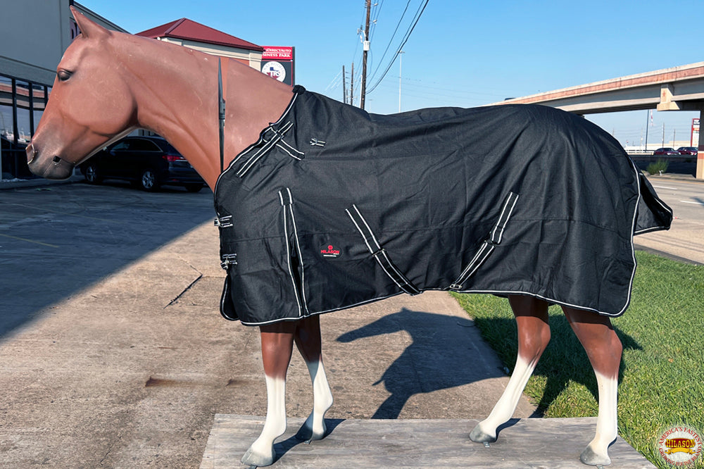 Hilason 600D Winter Waterproof Miniature Horse Turnout Blanket Black