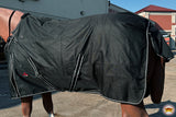 Hilason 600D Winter Waterproof Pony Horse Turnout Blanket Black