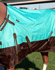 Hilason 1200D Turnout Light Winter Waterproof Rain Sheet Horse Sheet Black