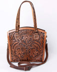 American Darling ADBGK108 Tote Hand Tooled Genuine Leather Women Bag Western Handbag Purse