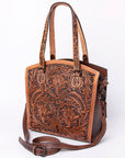 American Darling ADBGK108 Tote Hand Tooled Genuine Leather Women Bag Western Handbag Purse