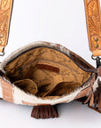 ADBGS192TB American Darling Hand Tooled Hair On Genuine Leather Women Bag Western Handbag Purse