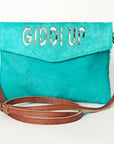 American Darling ADBGS178L Envelope Hair On Genuine Leather women bag western handbag purse