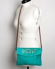 American Darling ADBGS178L Envelope Hair On Genuine Leather women bag western handbag purse