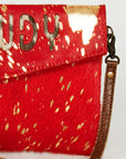 American Darling ADBGS178O Envelope Hair On Genuine Leather women bag western handbag purse
