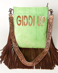 American Darling ADBGS192N Messenger Hair On Genuine Leather women bag western handbag purse