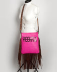 American Darling ADBGS192P Messenger Hair On Genuine Leather women bag western handbag purse