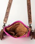 American Darling ADBGS192P Messenger Hair On Genuine Leather women bag western handbag purse