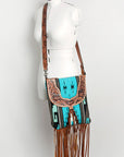 American Darling CROSS BODY I Hand Tooled Hair-on Genuine Leather women bag western handbag purse