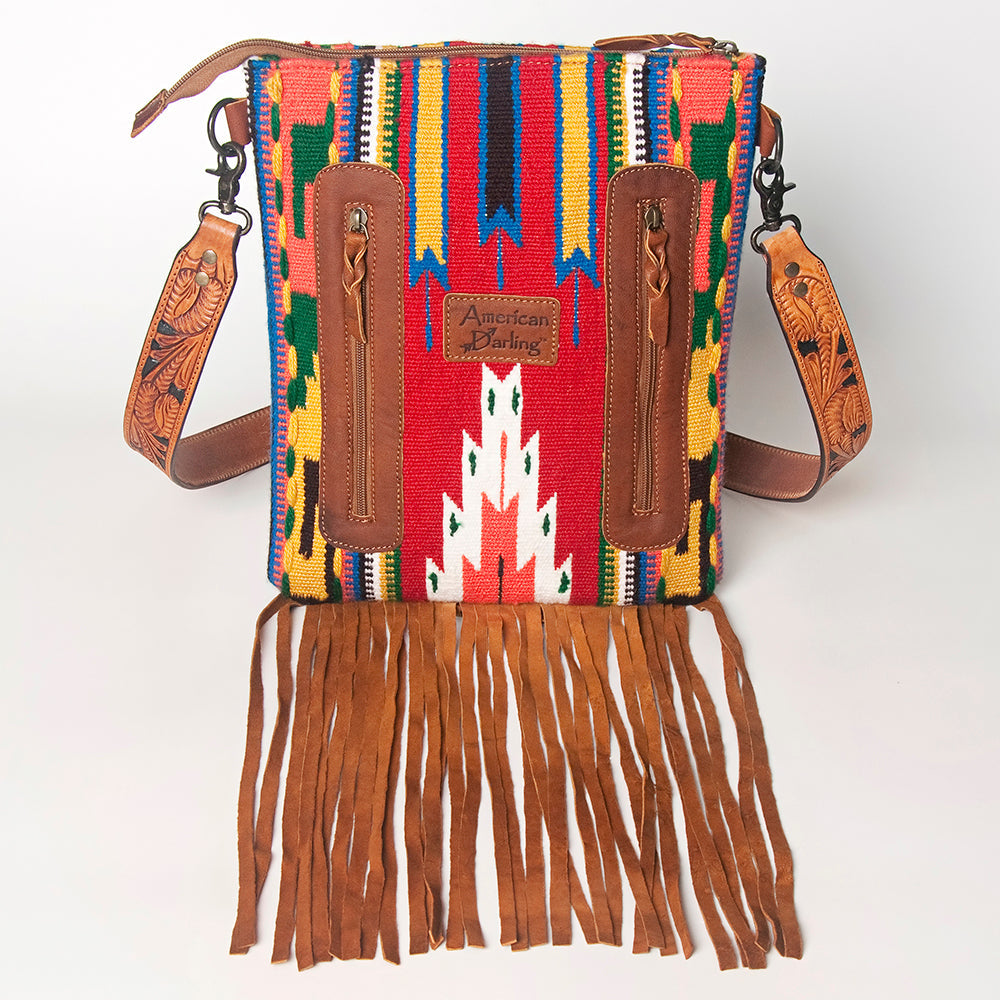 American Darling CROSS BODY I Hand Tooled Hair-on Genuine Leather women bag western handbag purse