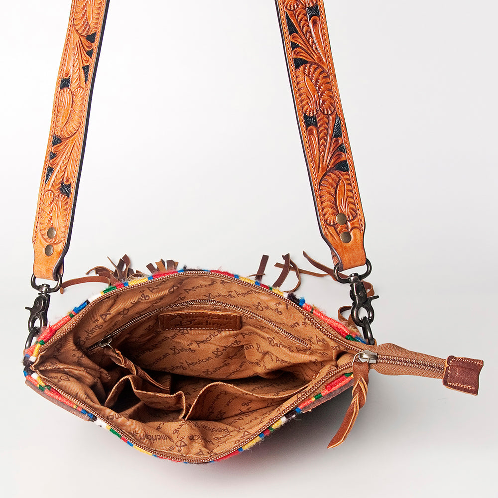 American Darling CROSS BODY I Hand Tooled Hair-on Genuine Leather women bag western handbag purse