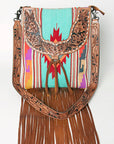 American Darling CROSS BODY I Hand Tooled Hair-on Genuine Leather women bag western handbag purse