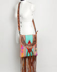 American Darling CROSS BODY I Hand Tooled Hair-on Genuine Leather women bag western handbag purse