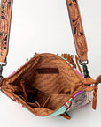 American Darling CROSS BODY I Hand Tooled Hair-on Genuine Leather women bag western handbag purse