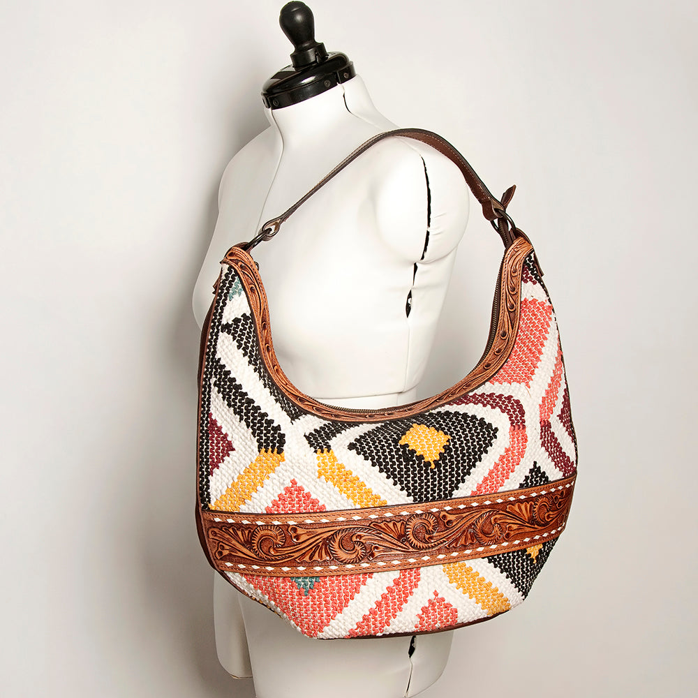 American Darling HOBO Hand Tooled Hair-on Genuine Leather women bag western handbag purse