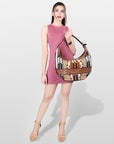 American Darling HOBO Hand Tooled Hair-on Genuine Leather women bag western handbag purse