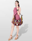 American Darling HOBO Hand Tooled Hair-on Genuine Leather women bag western handbag purse