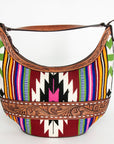 American Darling HOBO Hand Tooled Hair-on Genuine Leather women bag western handbag purse