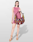 American Darling HOBO Hand Tooled Hair-on Genuine Leather women bag western handbag purse