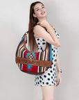 American Darling HOBO Hand Tooled Hair-on Genuine Leather women bag western handbag purse