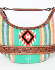American Darling HOBO Hand Tooled Hair-on Genuine Leather women bag western handbag purse