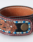 American Darling ADBRF170 Hand tooled carved Genuine Leather Bracelet women