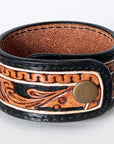 American Darling ADBRF171 Hand tooled carved Genuine Leather Bracelet women