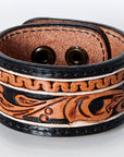 American Darling ADBRF171 Hand tooled carved Genuine Leather Bracelet women